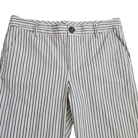 CAbi Wide Legged Cropped Striped Pants Sz 10 - Picture 3 of 10